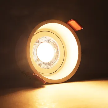 Giliai Anti-Glare LED Lubų downlight Kampas Reguliuojamas COB Vietoje, led žibintai 15W 12W 7W Miegamojo, Virtuvės Įleidžiamas led Downlight