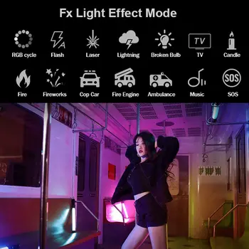 Godox Light Stick minkštas LC500R RGB LED 2500K-8500K Bi-Color Spalvotas Apšvietimo Efektai CRI 96 TLCI su Nuotolinio Valdymo Barndoor