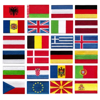 Gražus ir praktiškas 10vnt Siuvinėjimo pleistras čekijos vėliava pleistras medžiaga siuvinėtos emblemos arba parduoti daugiau nei 200 valstybės vėliava pleistras