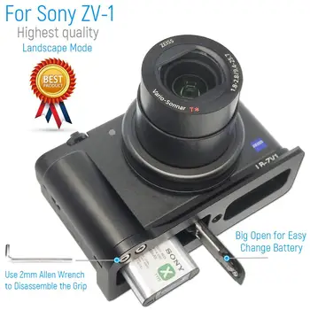 Greito Atleidimo L Plokštės Laikiklis Laikiklis Ranka Rankena Sony ZV1 Kamera Arca-Swiss Standartinius Montavimo Šoninės Plokštės