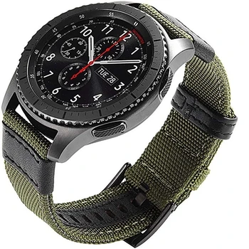 Greito Atleidimo Nailono Watchband Samsung Galaxy Žiūrėti 46mm SM-R800 Juosta, Nerūdijančio Plieno Dirželis 42 