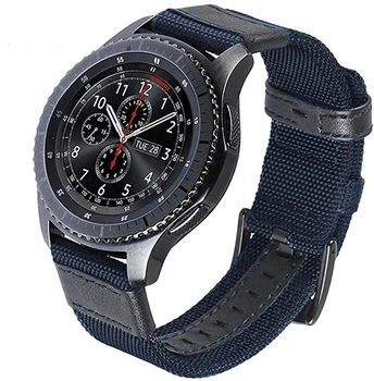 Greito Atleidimo Nailono Watchband Samsung Galaxy Žiūrėti 46mm SM-R800 Juosta, Nerūdijančio Plieno Dirželis 42 