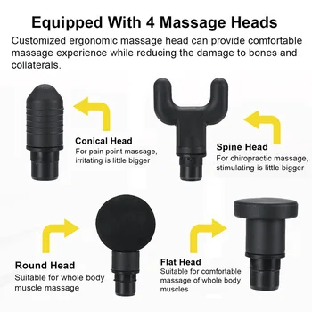 Grupė masažas patraukti gilus raumenų atsipalaidavimo priemonė elektros smūgio aukšto dažnio vibracijos ginklą fitneso plaktukas lieknėjimo massag
