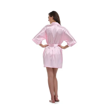 Grynas Rožinės Spalvos Vestuvių Apdarą Moterų Kimono Skraiste,Trumpas Seksuali Mini Pižamą Sleepwear Kimono Yukata Gėlių S M L XL XXL D128-011