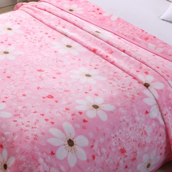 Gėlių Aukštos kokybės Tirštėti pliušinis lovatiesė antklodė 200x230cm Didelio Tankio Super Minkštas Flanelė Antklodė už sofos/Lovos/Automobilių