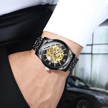 HAIQIN vyriški Laikrodžiai sportas/automatinė/mechaninė/mliltary žiūrėti vyrų laikrodis mens watches top brand prabanga relogio mecanico