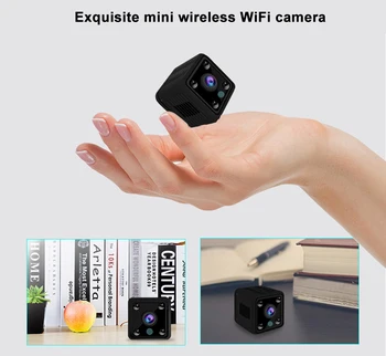 HD mini kamera, wi-fi IP Kamera, Naktinio Matymo 1080P mikro kamera, Nuotolinio Ekranas mažas Cam Wireless Mikro Kamera 4X ZOOM paslėptas TF kortelė