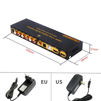 HDMI 5.1 Coaxial Digital Audio player Konverteris Dekoderis Su USB Multi-Media VPK DTS, AC3, FLAC PCUSB APE Extractor Splitter