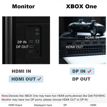HDMI DisplayPort Keitiklis su USB Adapterio Kabeliu Maitinimo 4K HDMI DP Adapteris, skirtas HDMI, Įrengtas Sistemas