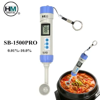 HM SB-1500PRO 0.01-10.0% Druskingumo Matuoklis Elektroninės Maisto Salinometer su Platinos jutiklis restoranų akvariumai tvenkiniai 20% nuolaida