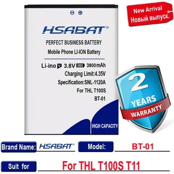 HSABAT 3900mAh BT-01 Mobiliojo Telefono Baterija THL T100S T11 T100