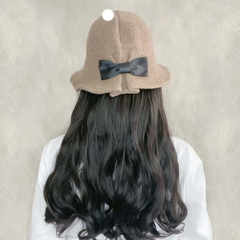 HUAYA Ilgi Banguoti Netikrą Plaukų Su Skrybėlę Karščiui Atsparus Sintetinis Perukas Plaukai Priauginimui Natūralių Plaukų Hairpiece Moterims