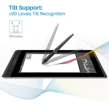 HUION Kamvas Pro 13 GT-133 Tilt Paramos Baterija-Nemokamai Pen Grafinis Piešinys Tablet Ekrano Monitorius su Express Klavišų ir Jutiklinio Baras