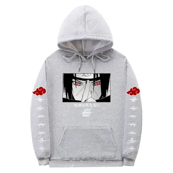 Harajuku Japonija, Anime, Hoodies Naruto Uchiha Itachi Akatsuki Spausdinti Puloveris Palaidinukė Hip-Hop Streetwear Vyrų moteris hoodie