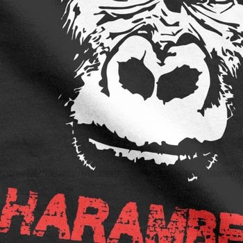 Harambe Marškinėliai vyriški Medvilnės Derlius T-Shirt Crewneck Dicks už Harambe Gorila Tees Trumpas Rankovės Drabužių Klasika