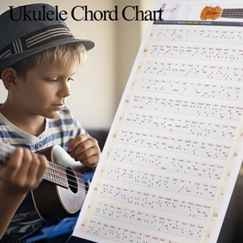 Havajų Akordas Diagramos Lipdukas Ukelele Muzikos Švietimo Gitaros Styga Diagramos Pradedantiesiems ASD88