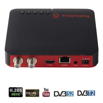 Hellobox 8 ricevitore satellitare DVB-S2 SX2 T2/C Combo TV Box Tuner Supporto Gioco di TV Su Telefono Satellitare ricevitore TV