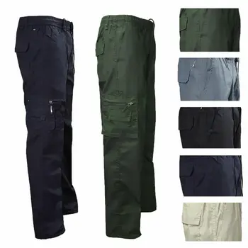 Hirigin 2020 Vyrų Krovinių Kelnės ArmyGreen Didelis Kišenėje Apdailos Vyrų Atsitiktinis Kelnės Lengva Plauti Vyrų Rudens Mados Pants Plus Size