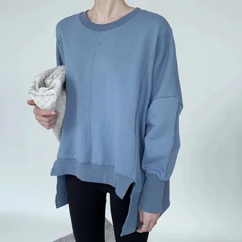 Hoodie Sweatershirt Moterų Atsitiktinis Mados 2020 Balta Prarasti Moterų Gobtuvu Rudenį Japonija Korėja Negabaritinių Viršūnes Hoodies Kpop Megztinis