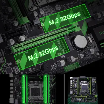Huananzhi X79 motininė Plokštė X79 LGA2011 ATX SATA3 USB3.0 Dual PCI-E 16X NVME M. 2 SSD Paramos REG ECC RAM Xeon E5 CPU R9JA