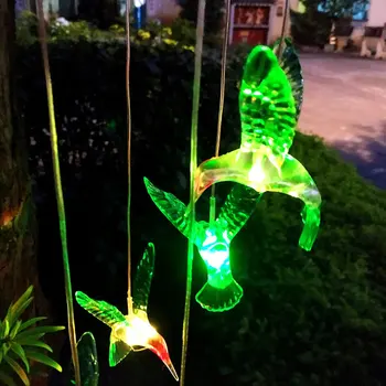 Hummingbird, Saulės Šviesos Lauko Galingumo LED Vėjo Varpelių Pakeisti Spalva Kalėdų Lauko Šviesos Sodas Šviesos Kalėdų Dekoro Šviesos