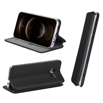 IPhone 12 Pro Max Elegancija Flip Cover Case Black