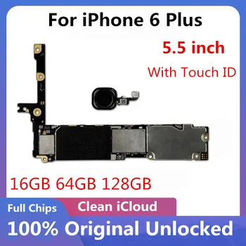 IPhone 6 Plius Motina valdybos Atrakinti iPhone 6 Plius 5,5 Colių Plokštė Su /Be Tocuh ID 16GB 64GB 128 GB IOS