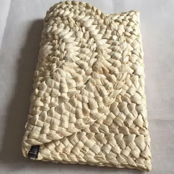 Išskirtinį Bohemijos paplūdimio krepšys ponios vasaros šiaudų mezgimo rankinė krepšys ilgai