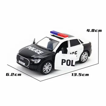 JACKIEKIM Diecast Metal Modelis/1:36 Skalė/Audi Q8 VISUREIGIS Sporto Policija/Traukti Atgal Žaislas Automobilis/Švietimo Surinkimo/Dovana/Su dėžute
