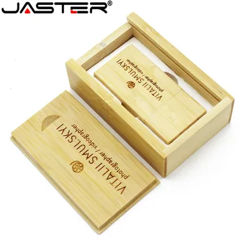 JASTER Nemokamai logotipą Medinis USB atmintukas Pendrive Memory Stick+dovanų Dėžutėje 64GB 16GB 32GB pen ratai fotografija, vestuvių dovanos