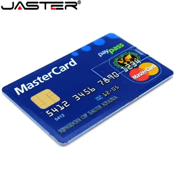JASTER naujų vandeniui Super Slim Kredito Kortelė USB Flash Drive 32GB pen ratai 4G, 8G 16G banko kortele modelis Memory Stick Mados dovana