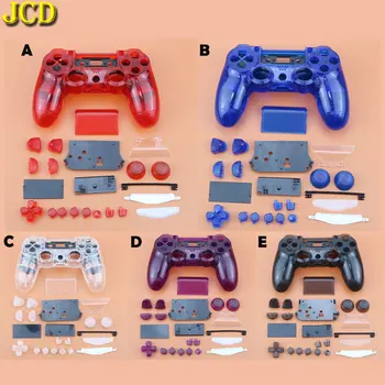 JCD Sony Dualshock 4 PS4 JDM-001/ 010 / 011 Gamepad Valdytojas Aišku, Priekiniai Atgal Būsto Shell Atveju, Dangtelis ir Mygtukai Mod Kit