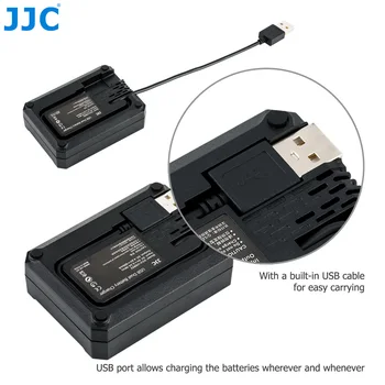 JJC USB Dual Baterijos Kroviklis Sony ZV-1 NP-BX1 RX100 VII VI VA V IV III II RX1RM2 RX1R RX1 WX500 WX530 WX300 Fotoaparato Baterijos