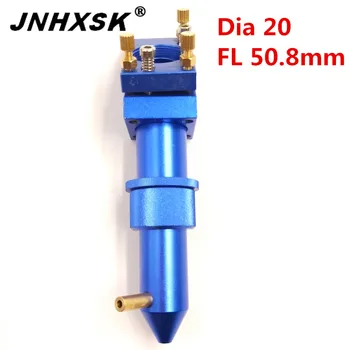 JNHXSK Skersmuo 20mm Židinio nuotolis 50.8 mm lazerio galvutė mėlyna spalva, naudojama CO2 graverio ir pjovimo staklės ilgas tarnavimo laikas kokybės