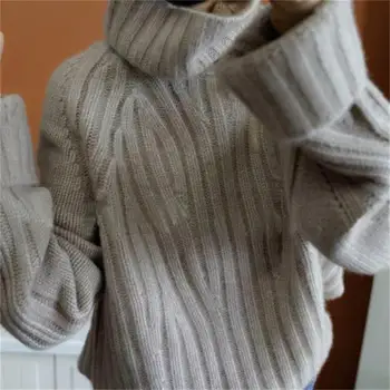 JVEII 2020 Naujų moterims megztiniai mados moterų golfo kašmyro megztinis moterims megztų megztinių Prarasti viršūnes Europos stilius