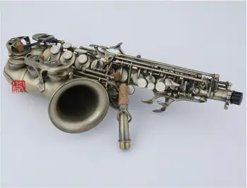 Japonija KUNO KSC-901 Naujas B plokščias Lenktas Sopranas Saksofonas Antikvariniai Vario Su Kandiklio Atveju ir reikmenys