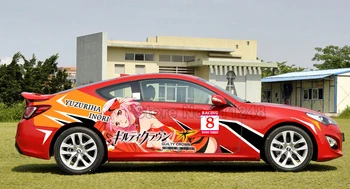 Japonų Anime ACGN Automobilių Lipdukas Guilty Crown Pobūdžio Yuzuriha Inori Du Aimensions Lipdukai Audi VW BMW Audi 