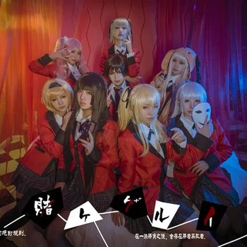 Japonų Mergaitės mokyklinę Uniformą JK Kostiumas Kakegurui-Kompulsinis Lošėjas Jabami Yumeko Cosplay Kostiumai Helovinas Comic-con Dėvėti