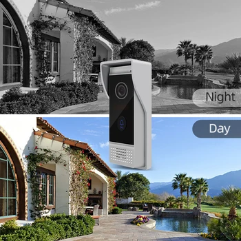 Jeatone 7 Colių Belaidžio WIFI Smart IP Vaizdo Doorbell Domofonas Sistema su x720P Vandeniui Duris Telefono, Fotoaparato,Palaikymo Įrašyti