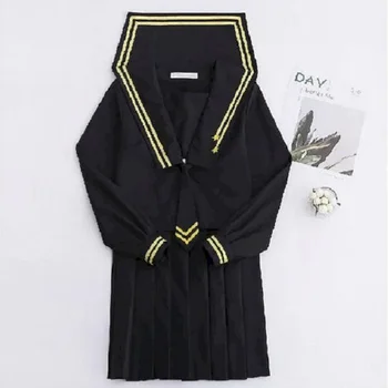 Jk vienodi marškinėliai vasaros Japoniška tamsią naktį meteoras sijonas stačiatikių sailor kostiumas kolegija stiliaus plisuotos marškinėlius