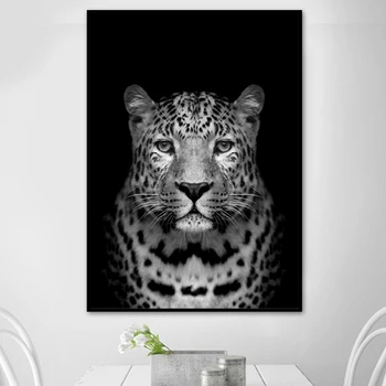 Juoda Ir Balta Nuotrauka, Leopardas Sienos Meno Tapybos Drobės Šiaurės Plakatai Ir Spausdinimo Gyvūnų Sienos Nuotraukas Kambarį Namų Dekoro