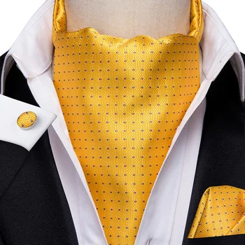KAIP-1017 Hi-Šilko Kaklaraištis Vyrų cravat šalikas, kaklaraištis, Ascot Kaklaraištis Vyrams, Šalikas, Kaklaraištis, Kostiumas Šviesiai Geltonos spalvos vyriški Necktie Žakardo Rinkinys