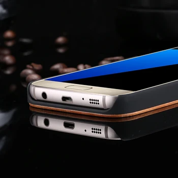 KISSCASE Bambuko Natūralaus Medžio Case For Samsung Galaxy S10 S10E S7 Krašto S8/S9 Plus Mediniai S8/S9 Galinį Dangtelį Coque Fundas