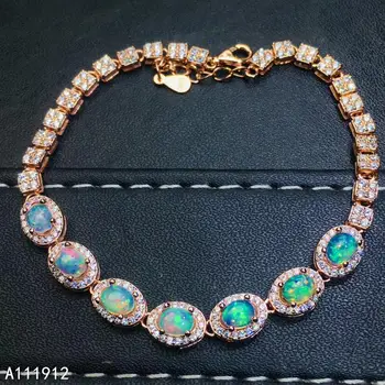 KJJEAXCMY fine jewelry gamtos Opal 925 sterlingas sidabro naujas moterų rankos apyrankę paramos bandymo populiarus