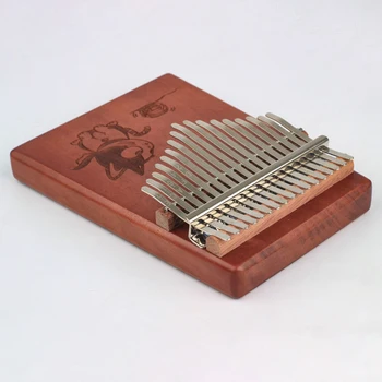 Kalimba 17 Klavišą Raudonmedžio Nykščio Fortepijonas Gyvūnų Modelio Vaikų Kūno Muzikos Instrumentai Kalimba su Mokymosi Knyga Kalėdų Dovana