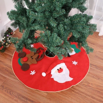 Kalėdų Eglutė Sijonas Santa Claus Sniego Ornamentas, kiliminė danga, Grindų Kilimėlis Bazės Padengti D08F