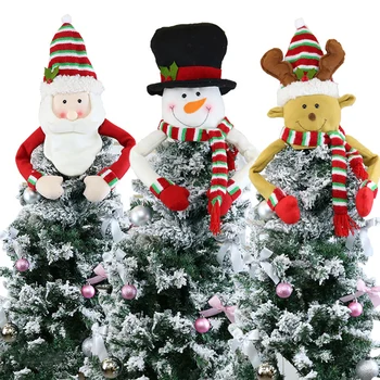 Kalėdų Eglutė Topper Dekoro Santa Claus Sniego Briedžio Formos Kabantys Papuošalai Linksmų Kalėdų, Naujųjų Metų Šaliai Dekoro