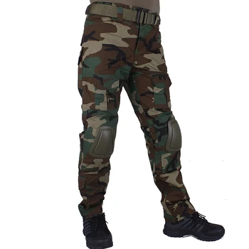 Kamufliažas BDU Miško Kovoti su uniformos marškinėliai su broek ir alkūnės & antkelius militaire žaidimas cosplay vienodas ghilliekostuum