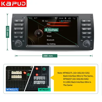 Kapud 4G GPS Android 10.0 Automobilio Multimedia Player 8