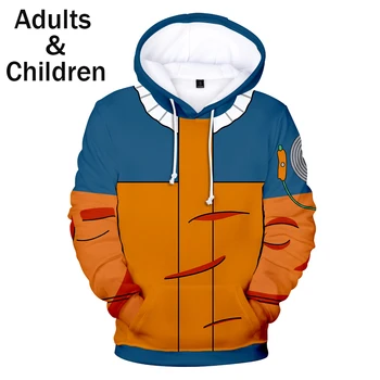 Karšto Pardavimo Naruto 3D Hoodie Palaidinukė Berniukų/Mergaičių Mados Polluvers Hatake Kakashi Cosplay kostiumų Anime Hoodies Paauglių Drabužių